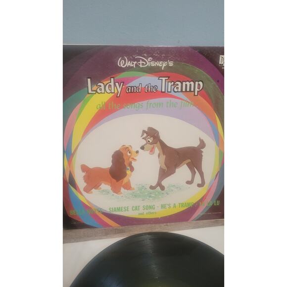 Walt Disney’s Lady and the Tramp LP DQ-1231 1960s Disneyland Yellow Label VG - Picture 3 of 4